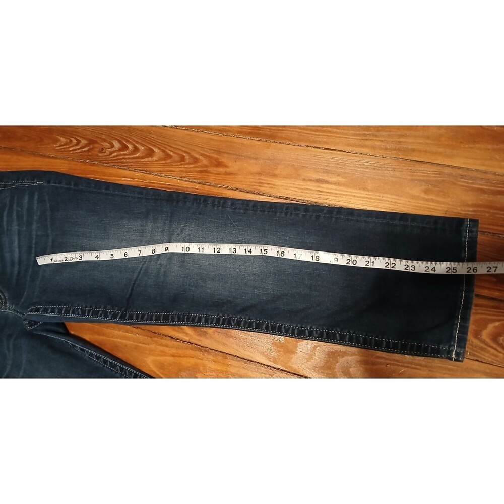 Miss Me 31 Dark Blue Crop Jeans Sequins on back Pockets - Picture 15 of 16
